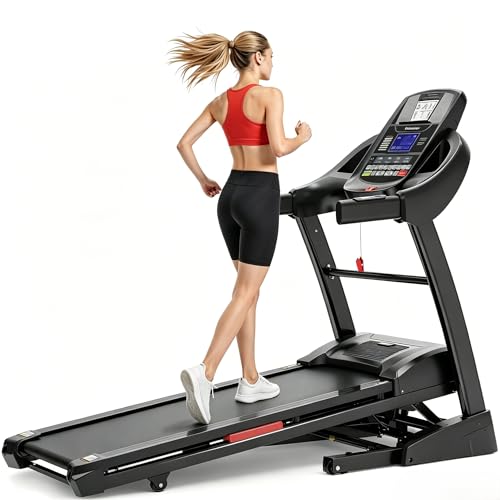 Image of 4.5HP Folding Treadmill for Home with 20% Auto Incline,Treadmill 400 LB Capacity Bluetooth App Control, Shock Absorption Running Belt, 0.6-12 MPH,71 Workout Programs
