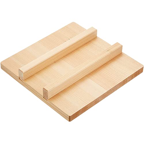 Image of TIKUSAN Japanese Wooden Lid for Japanese Rolled Omelets Tamagoyaki Copper Pan Square Type (8.3" (21cm))