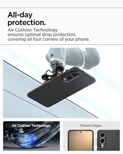 Image of Spigen for Galaxy S25 Edge Case, Liquid Air [No Magnet Ring] [Military-Grade Protection] - Matte Black