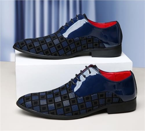 Men's Lace-Up Non-Slip Fashion Cap Toe Oxford Arch Support Formal Patent Shoes for Business Commuting Party Daily Activity4