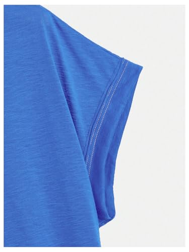 Image of SOLY HUX Women Open Back Tops Workout Backless Tee Casual Athletic Shirts Short Sleeve Oversized Gym T Shirt