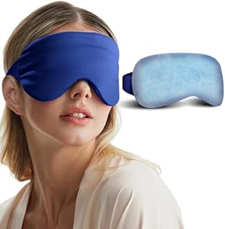 Hsa Store Eligible Items Fsa: Cold Compress for Migraines Headache Puffiness Dark Circles, Face Ice Pack for Sleep Puffy Eyes, Reusable Cooling Gel Eye Mask (Blue)