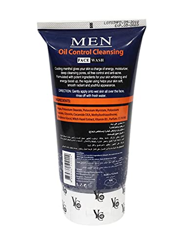 YC Men Oil Control Face Wash for Oily Skin Clears Clogged Pores Exfoliates Gently YC667-100 ml (Pack of 1)