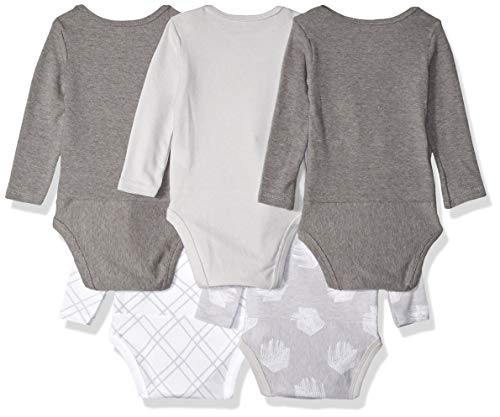 Image of Hanes Baby Bodysuits, Ultimate Baby Flexy Bodysuits, Infant Long Sleeve, 5-Pack