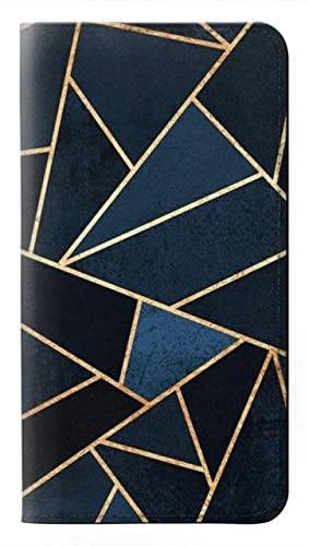 Etui cuir Samsung S26 bleu marine housse premium clapet motif abstrait chic