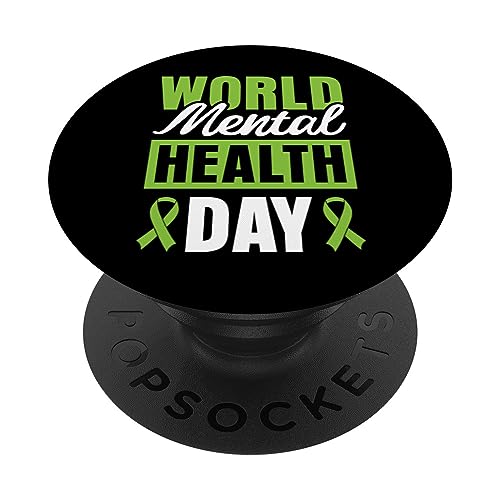 World Mental Health Day PopSockets Swappable PopGrip, Black