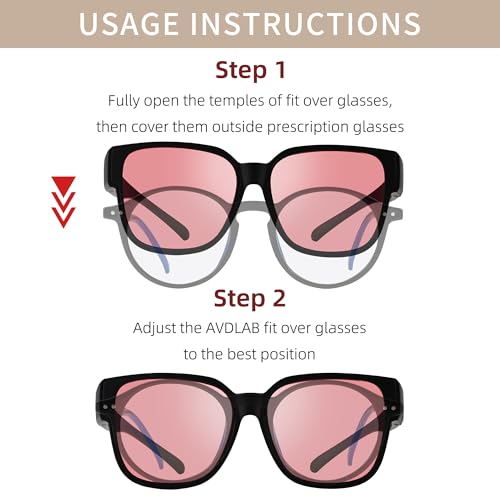 Image of Fit Over Blue Light Blocking Glasses Migraine Light Sensitivity Photophobia Fluorescent LED Glare Women AB3306
