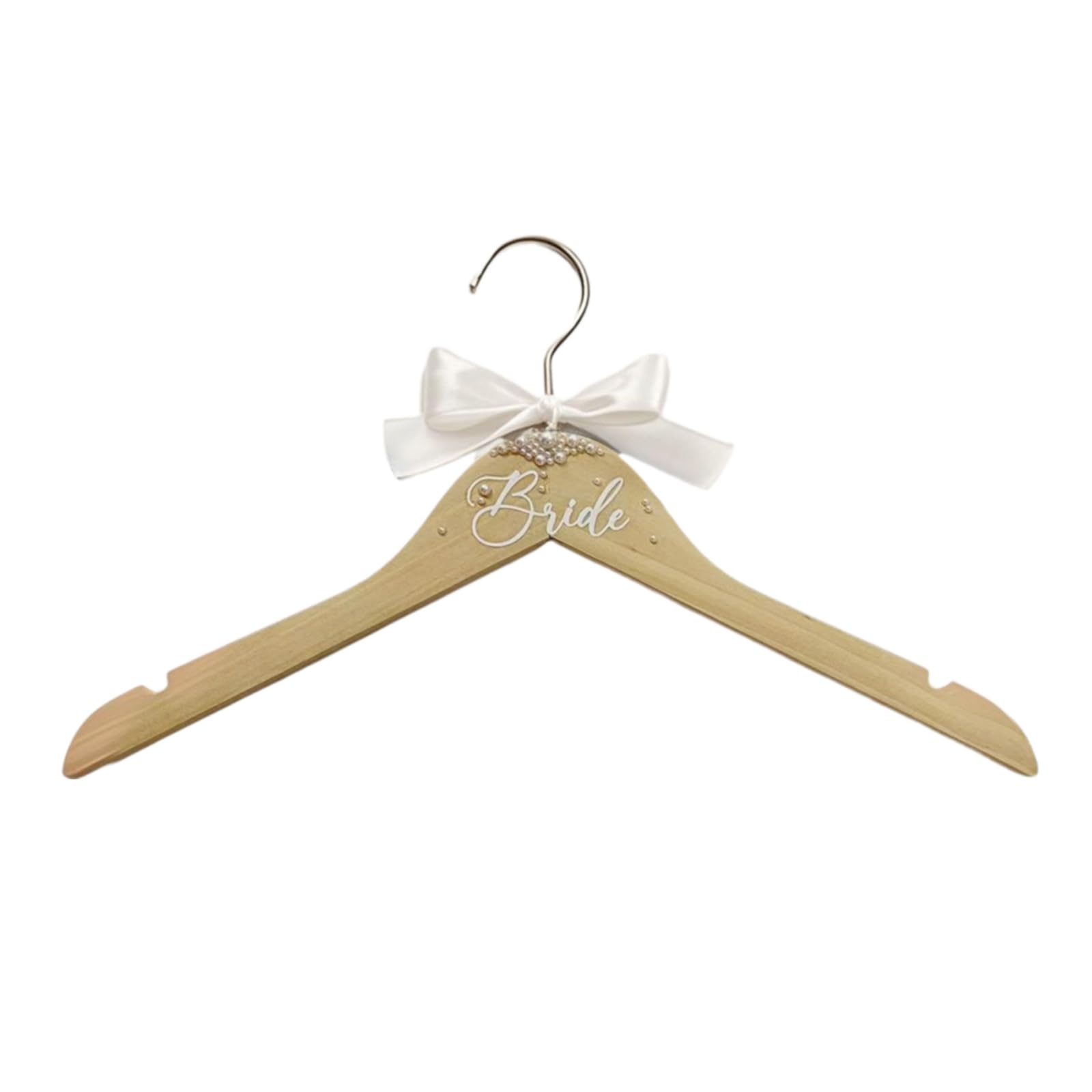 Luxurious Pearls Bowknot Design Bridal Hanger Great For Wedding Gowns Providing Secure Nonslip For Formal Dress