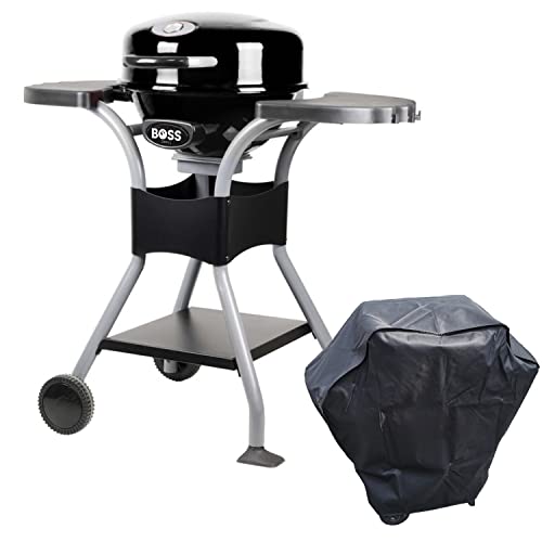 Boss Grill Compact Electric BBQ Grill With Cover -...