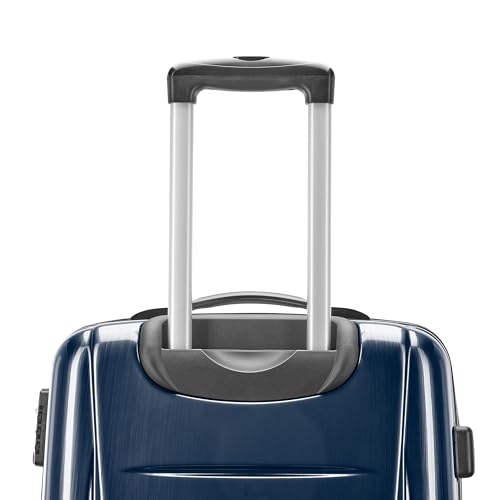 Image of Samsonite Winfield 2 Hardside Expandable Luggage with Spinner Wheels, Navy, Checked-Medium 24-Inch