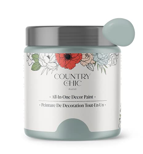 Image of Chalk Style Paint - for Furniture, Home Decor, Crafts - Eco-Friendly - All-in-One - No Wax Needed (Elegance [Dusty Blue], Pint (16 oz))