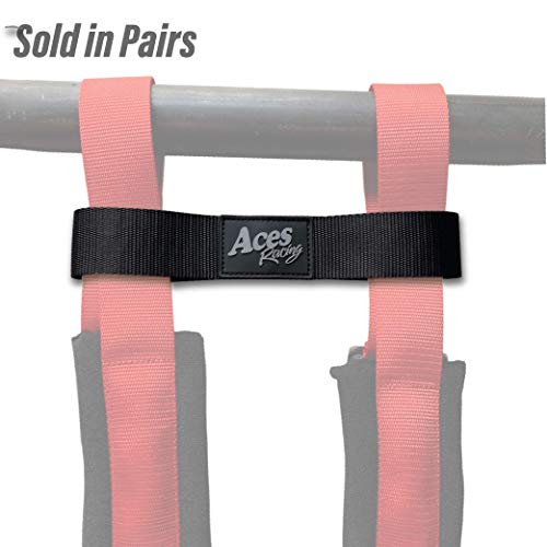(Pair) 4 and 5 Point Harness Belt Holder/Strap (Black)