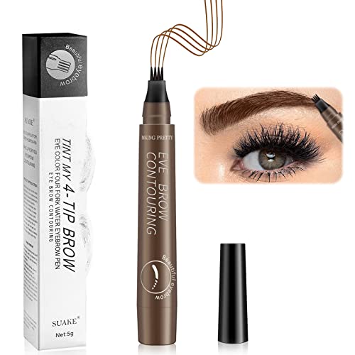 Augenbrauenstift Wasserfest, Eyebrow Pencil,Augenbrauenstift Bürste, Eyebrow Definer, Augenbrauenstift Definieren Sie einen hochnatürlichen Make-up (dunkelbraun 2) Cover
