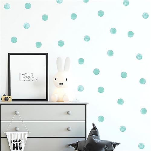 6 hojas 72 adhesivos de vinilo mint green para pared miniatura 1