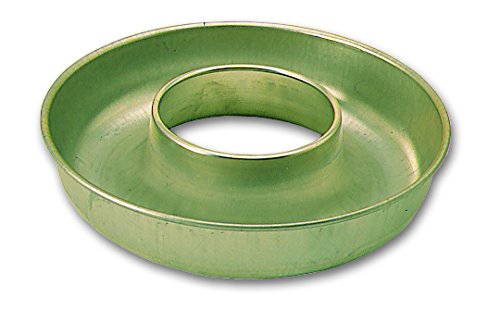 Moule à Savarin uni ouvert professionnel La Brunoise en fer blanc à 220mm de diamètre, Blanc, Classique