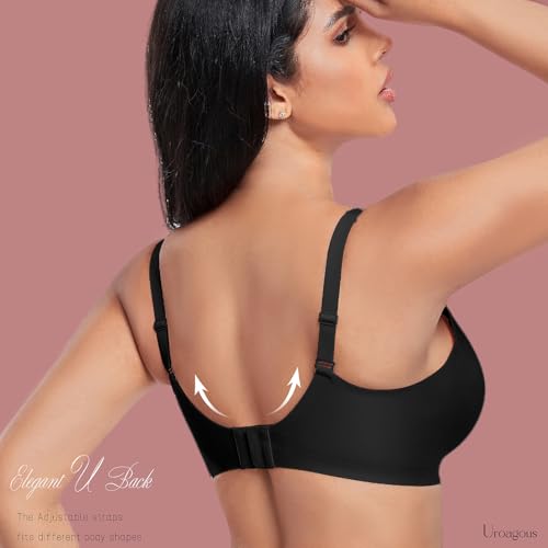 Deep V Bras for Women No Underwire Seamless Bralettes for Women Wireless Plunge T Shirt Bra with Extender4