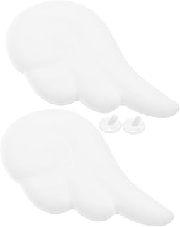 BESTOYARD 2 Pçs Decoração De Asa De Capacete Capacetes De Motocicleta Decoração De Motocicleta Capacete Para Asas De Motocicleta Capacete Orelhas Capacetes Decoração De Plástico Branco DIY