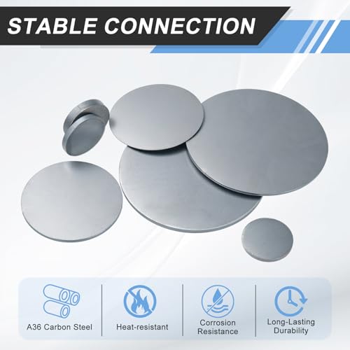 QUARKZMAN 2 Stück 1/8(3mm) x 4 Stahlplatte Schwarze Warmgewalzte A36 Stahlblech Basis Runde Schweißbare Metallscheiben Für Industrielle Konstruktion Strukturelle Unterstützung