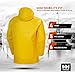 Helly-Hansen Workwear Mandal Adjustable Waterproof Jackets for Men - Heavy Duty Comfortable PVC-Coated Protective Rain Coat, Light Yellow - S