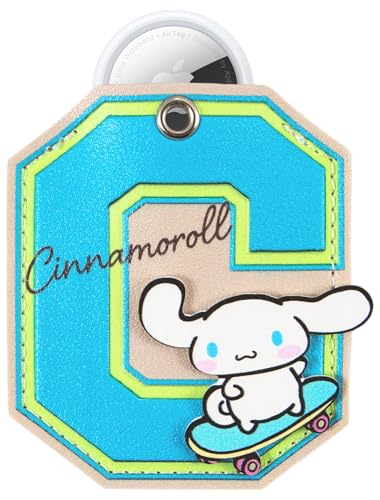 Image of Sonix x Sanrio Character Keychain Case Compatible with Apple AirTag | Protective AirTag Cover Keychain | College Letters Cinnamoroll