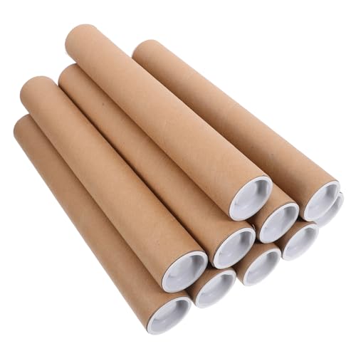 NAMOARLY 10pcs Paper Mailing Tube for Poster Tube Carrier Cardboard for Packaging 1.5in x 12in