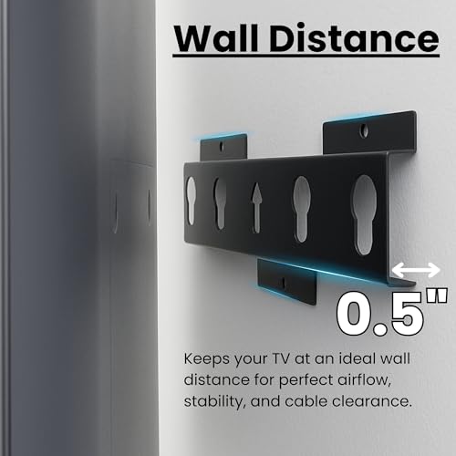Image of RISSACHI TV Stand Wall | Universal Wall Mount TV Stand with VESA Mount for 14 to 32 Inch TVs | Space-Saving & Adjustable Bracket