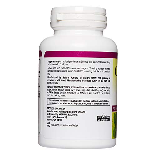 image for Natural Factors, Oil of Oregano 180 mg, Helps Maintain Good Health wit