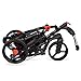 Founders Club Swerve 3 Wheel Push Pull Golf Cart for Walking Free Umbrella Holder and Storage Bag (Black)