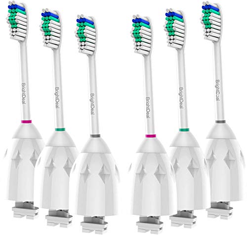 BrightDeal Replacement Toothbrush Heads Compatible with Philips Sonicare Toothbrush Electric Handle, for Sonicare E Series Essence, Xtreme, Elite, Advance, and CleanCare Toothbrush 6 Pack