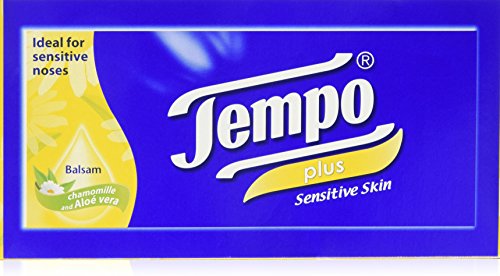 Tempo Plus Aloe Vera - Pañuelos regulares (paquete de 6, total 480)