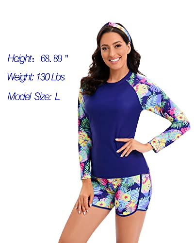 Girls Long Sleeve Swimsuits 2 Pieces Set Rash Guard Swimwear Quick Dry Surfing Wetsuit for Kids Bathing Suit 5-16 Years2