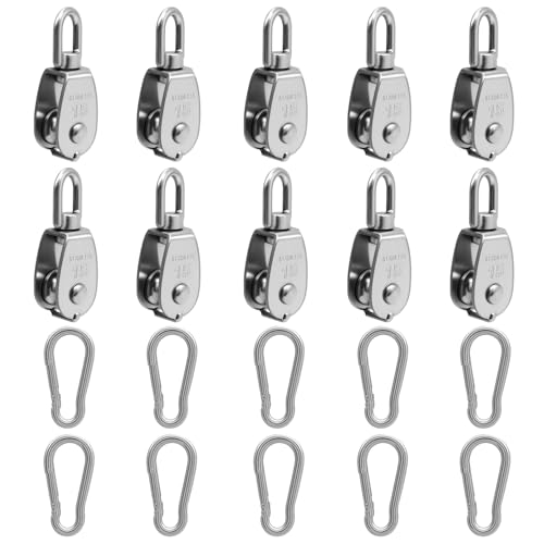 Poulie simple M15 en acier inoxydable 304 avec mousqueton pour levage de charge