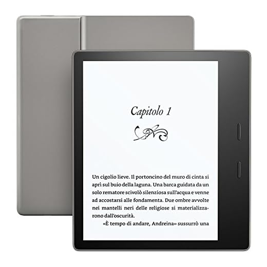 E-reader Kindle Oasis - Grafite, resistente all’acqua, schermo da 7” ad alta risoluzione (300 ppi), 8GB, connettività Wi-Fi