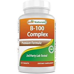Best Naturals B-100 Complex for adults, 120 Tablets