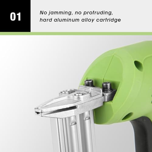 Miniatura 8 de Pistola De Clavos Eléctrica De 1800 W, Clavadora Con Cable De Aleación De Aluminio Liviana Para Fabricación De Muebles De Carpintería, Capacidad De Encuadernación De 100 Clavos,