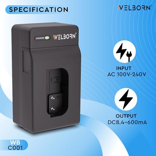 Image of Welborn Camera Battery Charger for Panasonic DMW-BLK22 Battery Compatible with Panasonic Lumix DC-S5, S5 II, DC-GH5, DC-G9, DC-GH5S, S5 IIx, S9, GH7, G9 II, GH6, GH5 II