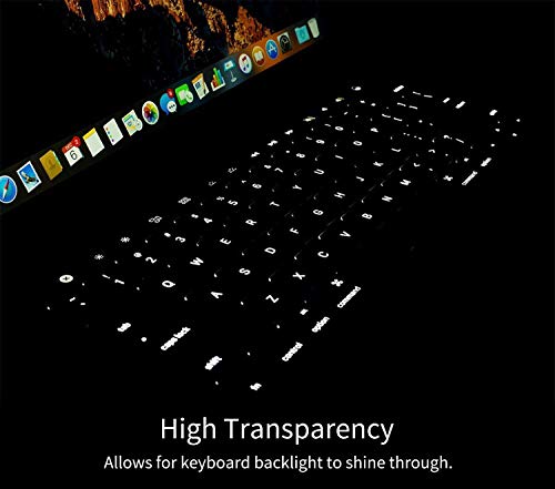 Oaky TPU Ultra Thin Keyboard Protector Waterproof Dust-Proof Skin Cover Compatible with MacBook Pro 16 Inch 2019-2020 Release Model A2141 for MacBook Pro 16 Inch - Clear