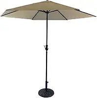 Chalesco Guarda-Sol Ombrelone Malta 6 Varetas, Altura 1,8m, Diâmetro 2,7m, Dobrável, Resistente ao Sol e Chuva, Proteção UV para Jardim, Piscina e Praia