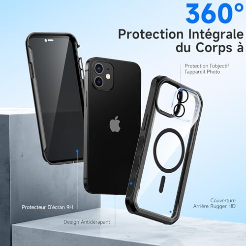 Coque iPhone 12 anti-espion résolvant les problèmes de reflets et de rayures d'écran MagSafe - 3