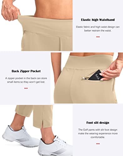 Image of YYV Women's Golf Pants High Waist Stretch Ankle Pants with Pockets