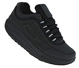 Roadstar Fitnessschuhe Gesundheitsschuhe Damen Herren Sneaker 092, Schuhgröße:43, Farbe:Schwarz