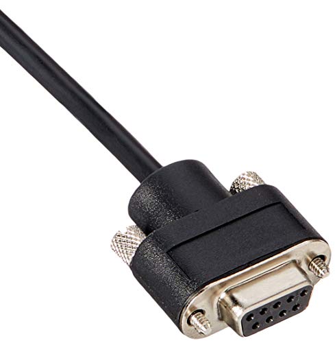 C2G 52178 Serial RS232 DB9 Null Modem Cable with Low Profile Connectors F/F, in-Wall CMG-Rated, Black (15 Feet, 4.57 Meters)