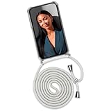 Élégant et pratique : portez l'étui Twist Case confortablement comme un sac à main, un sac à bandoulière ou un collier - L'étui en silicone transparent est complètement transparent et préserve ainsi le design du smartphone