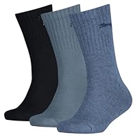 PUMA Unisex Kinder Socken (3er Pack), Denim Blue, 35-38 EU