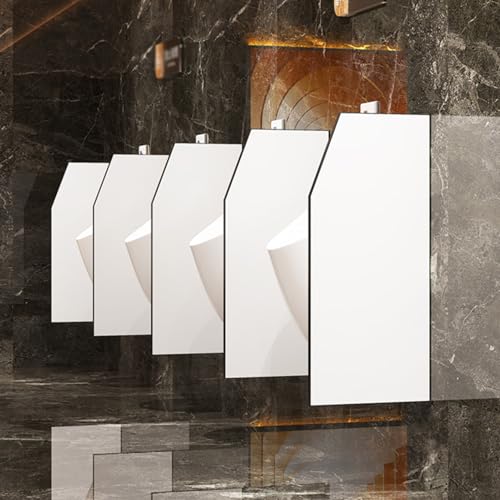 Deflector de orinal negro premium de 35.43 pulgadas con herrajes de acero 7