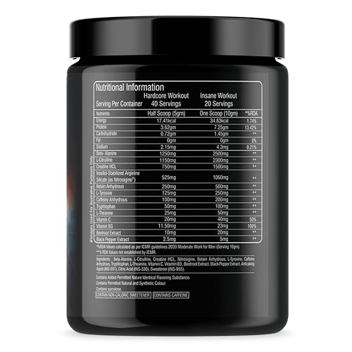 Image of Griffin Pre Workout for Men & Women | Energy, Focus, Strength & Muscle Pump with Nitrosigine 1050mg, L Citrulline 2300mg, Caffeine 200mg | 40 Servings (200 gms, Mango Strawberry Mix)