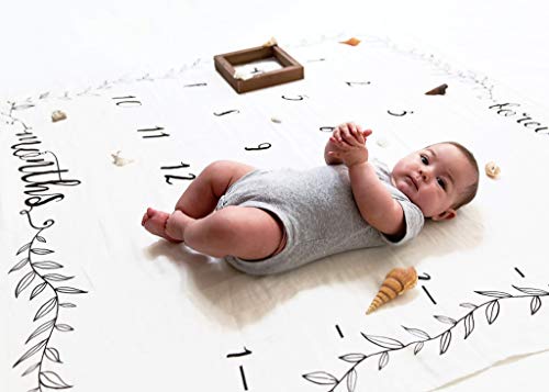 personalized baby monthly milestone blanket