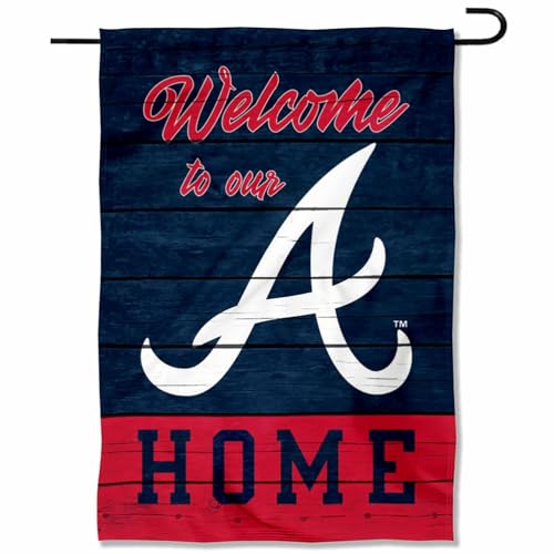 Atlanta Braves Welcome To Our Home Double Sided Garden Flag