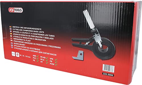 Aparato de perforación y biselado KS Tools 222.5000 con guía integrada para cortes de 110mm 8