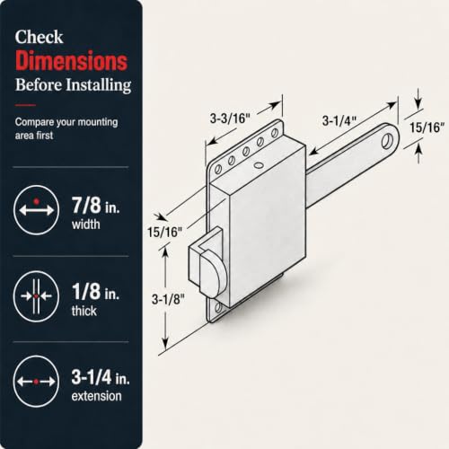 Prime-Line GD 52118 Inside Deadlock – Heavy Duty Galvanized Steel Housing, Fits Most Garage Doors, Extra Protection as a Security Lock, 7/8 x 1/8In. (Single Pack) - Image 2